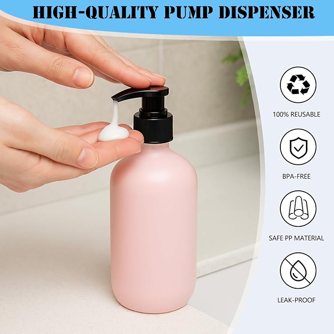 YBB Upgraded 28/410 Pump Dispenser Replacement Fits Most 1 Liter (33.8oz) Bottles for Shampoo, Lotion, Sanitizer (6 Pack)