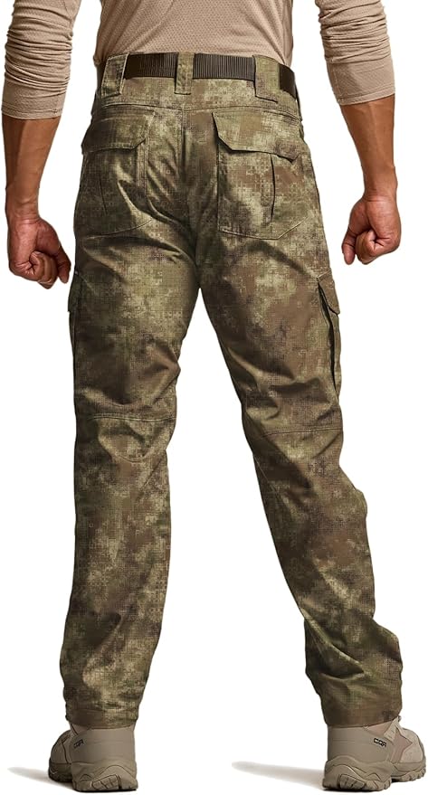 CQR Men's Tactical Pants, Water Resistant Ripstop Cargo Pants, Lightweight EDC Work Hiking Pants, Outdoor Apparel