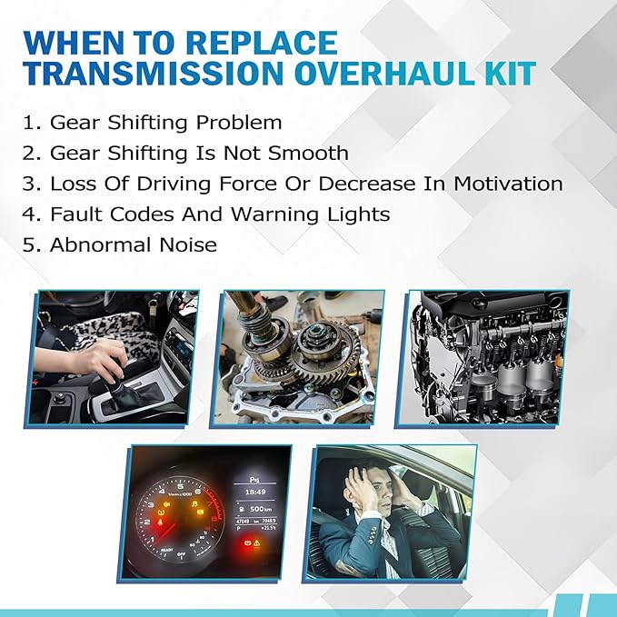 Transmission Master Overhaul Rebuild Kit 62TE Compatible with Dodge Ram 200 Routan Pacifica 2008-UP After-Market Parts
