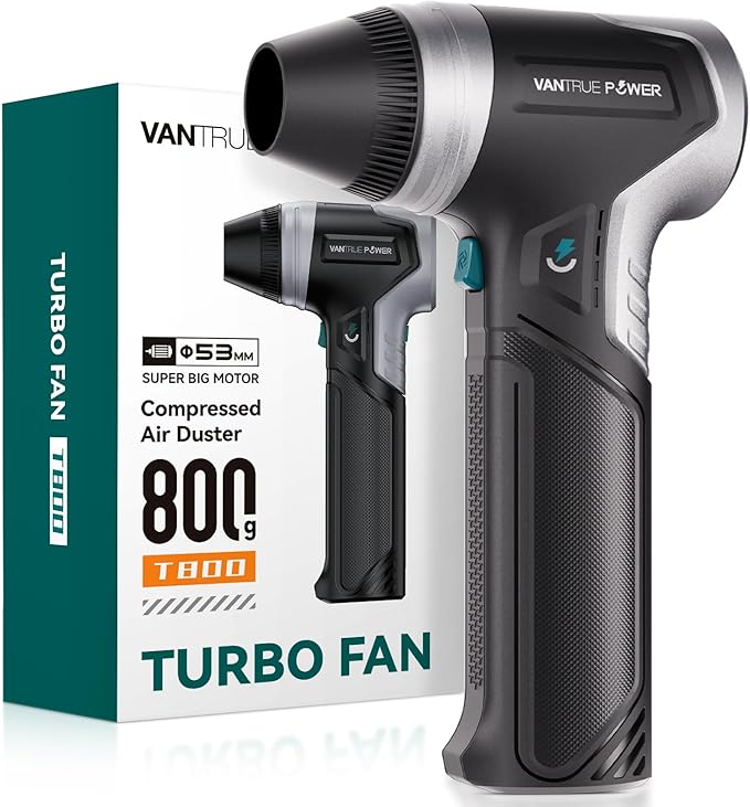 Electric Air Duster-28.22OZ Market Maximum Wind Pressure, Super Power Cordless Duster, Rechargeable Brushless Motor Durable Blower, 3-Gear Adjustable for Keyboard, Car, House, Patio