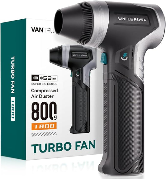 Electric Air Duster-28.22OZ Market Maximum Wind Pressure, Super Power Cordless Duster, Rechargeable Brushless Motor Durable Blower, 3-Gear Adjustable for Keyboard, Car, House, Patio