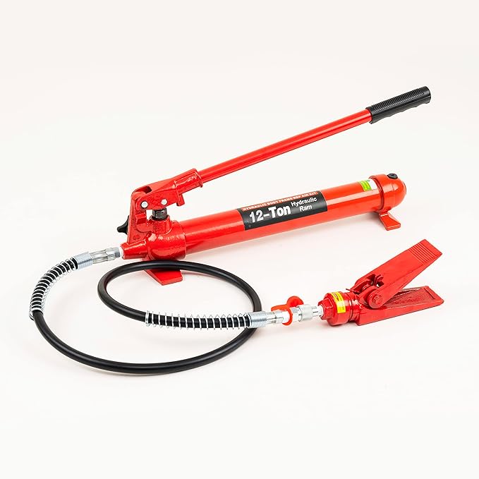 12 Ton Porta Power Hydraulic Jack, Upgraded Hydraulic Combined Multifunctional Jack for car Repairs,Auto Body Frame Repair Kit (FLD-12T)