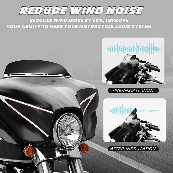 Black 4.5" Windshield Windscreen Compatible for Harley Davidson Touring Electra Glide Street Glide 2014 2015 2016 2017 2018 2019 2020 2021 2022