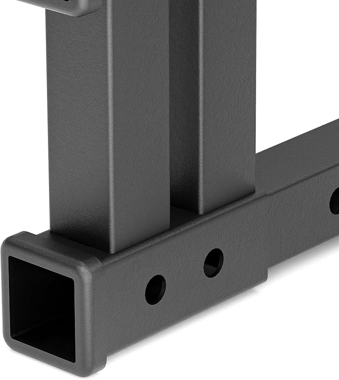 Dual Hitch Extender, 2 Inch Hitch Extension, Drop-Rise Tow Trailer Hitch Adapter, 4000 LBS Capacity Double Receiver Extender Fits Standard 2" Class III & IV Receivers for Cargo Carrier Bike