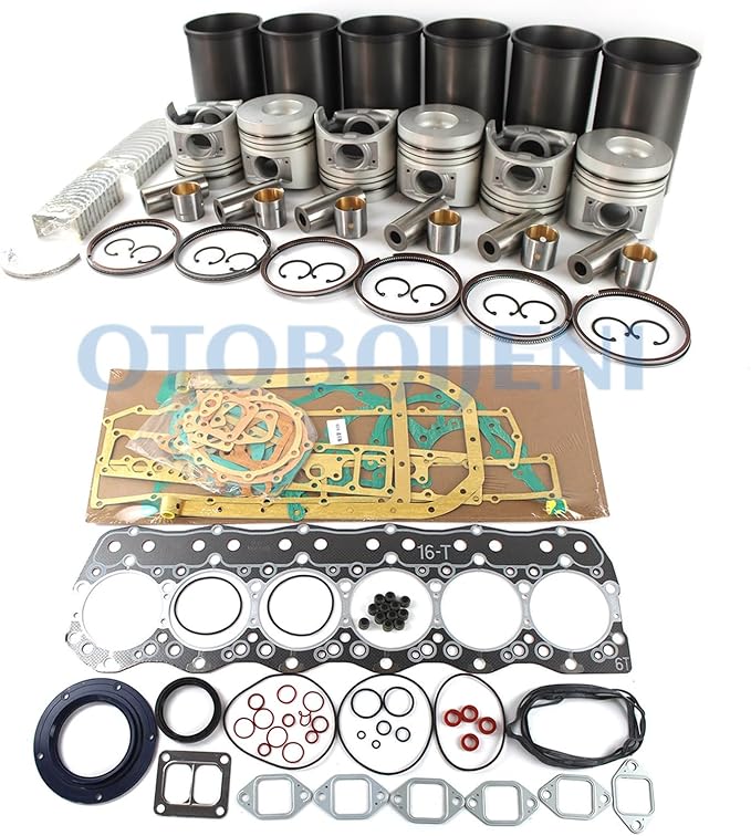 6D16 6D16T Overhaul Rebuild Kit for Mitsubishi 6D16 6D16T Engine for CAT R210 Kato HD1430 Kobelco Forklift Truck Excavator Engine Rebuild Aftermarket Parts