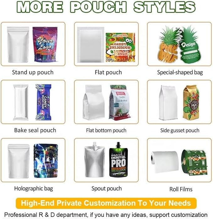 1000 Pcs Custom Print Aluminium Foil Bags(Min Order 1000 Pcs),Smell Proof Pouch for Business Packaging,Resealable Stand Up Zipper Bag for Food Storage,Pet,Dried Food,Snack(Exclude Shipping Fee）