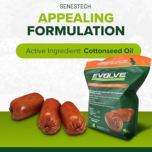 Evolve Rat Birth Control Soft Bait Sausages – 3 lbs | Scientifically Proven Rat Population Control | Not a Poison, Eco-Conscious, Long-Term Population Management