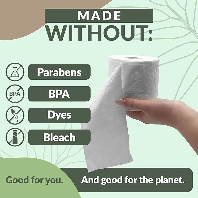 Reli. Bamboo Toilet Paper (24 Jumbo Rolls) | Bathroom Tissue Toilet Paper 2 Ply (350 Sheets/Roll) | Organic Bathroom Paper Bulk | Bamboo Chemical Free Toilet Tissue Rolls (8400 Sheets Total)