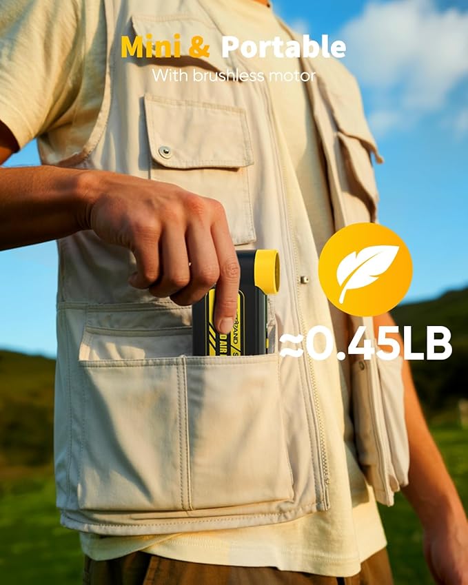 NEVERLAND Compressed Air Duster - 240000RPM Electric Duster, 8-Gear Rechargeable Air Blower, Replace Canned Air, Cordless Mini Turbo Fan Jet Blower for Computer, Keyboard, Home, Car Cleaning & Outdoor