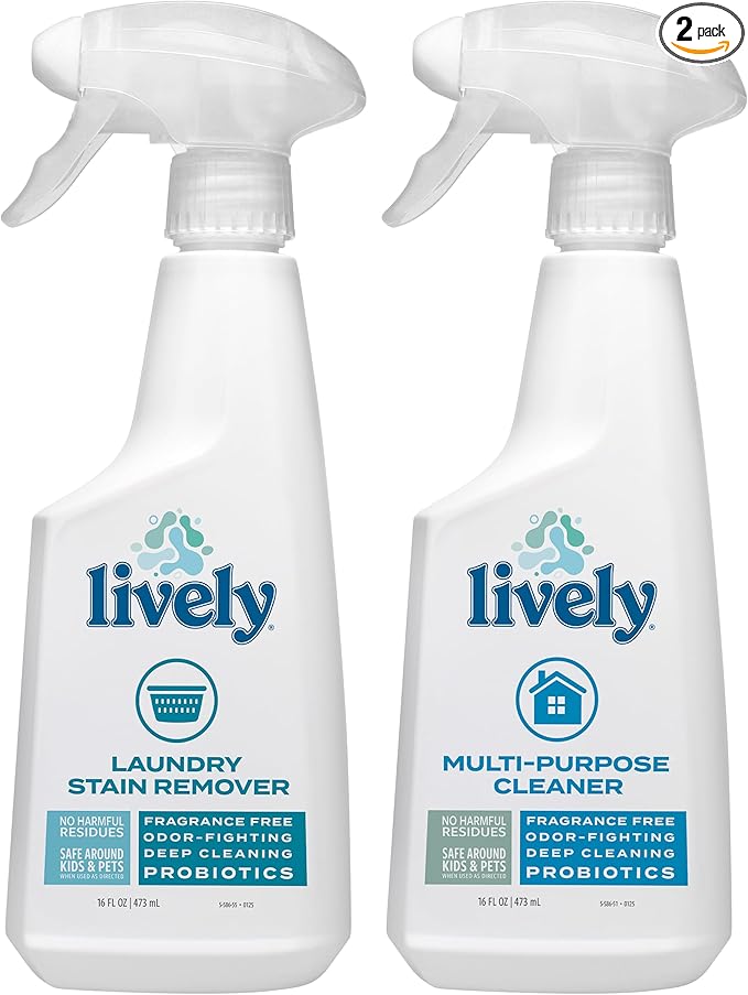 Lively Home Cleaning & Stain Removal Bundle – Multi-Purpose Cleaner and Laundry Stain Remover
