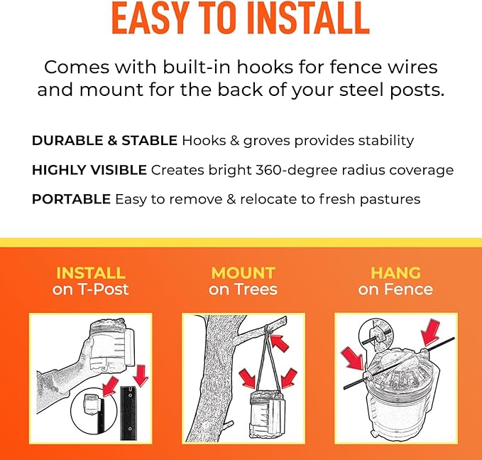 Foxlights Night Predator Deterrent Control Light with Flashing LEDs | Weatherproof Animal Repellent for Flocks, Gardens, Crops & Chicken Coops | Night Guard Protection Used by Professional Ranchers