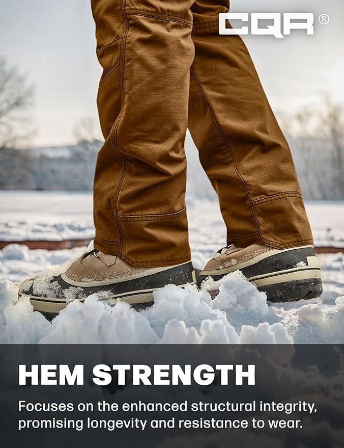CQR Men's Winter Tactical Cargo Pants, Thermal Fleece Lined Outdoor Snow Ski Hiking Work