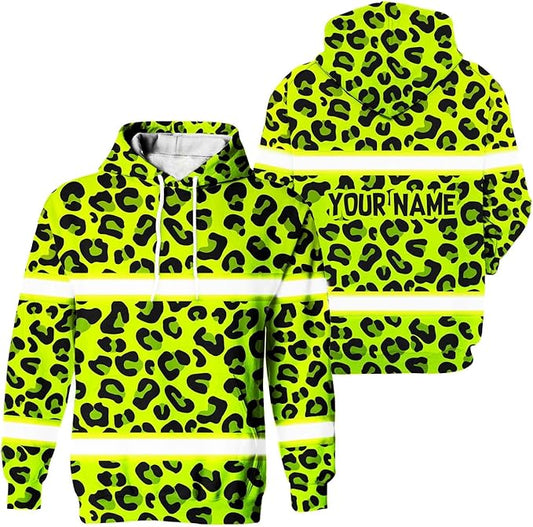 Color US Flag High Visibility Hoodie for Men Women Reflective Tapes Safety Workwear for Worker Runner Patriotic
