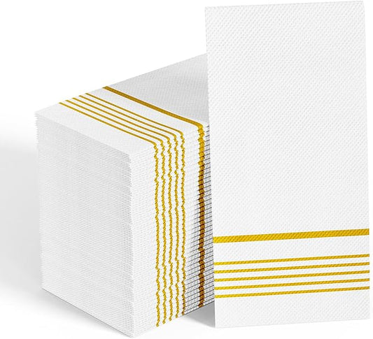 200 Pack Paper Dinner Napkins, Absorbent Paper Napkins, Premium Quality Guest Towels, 2-Ply Disposable Hand Towels for Kitchen, Events, Parties or Events