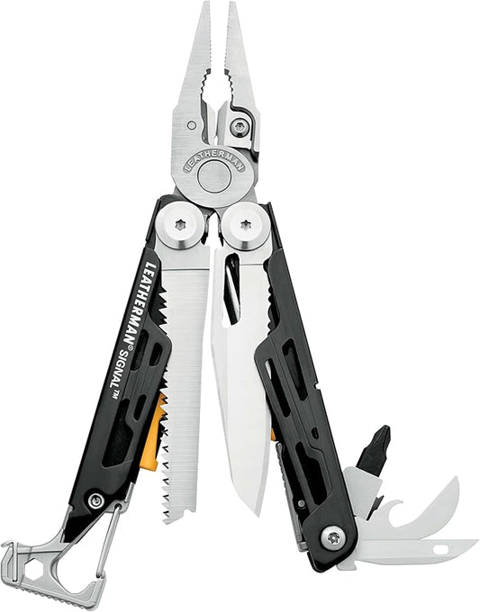 LEATHERMAN, Signal, 19-in-1 Multi-tool for Outdoors, Camping, Hiking, Fishing, Survival, Durable & Lightweight EDC, Made in the USA, Stainless Steel with Nylon Sheath