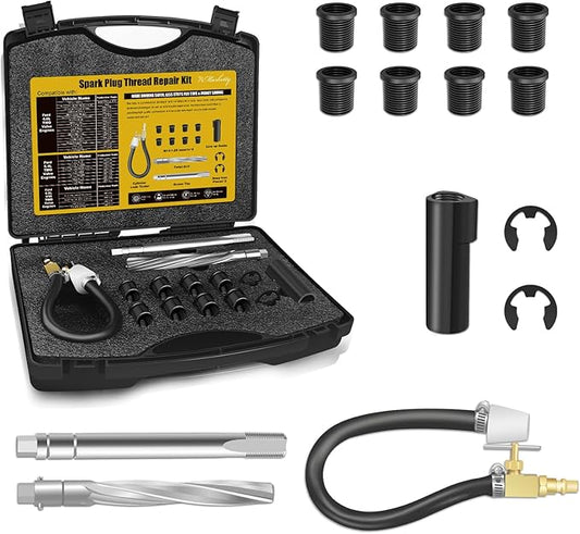 38900 Two Valve Spark Plug Tool Kit, Compatible with Ford Triton, Foolproof Repair System, Spark Plug Thread Repair Kit, Cost Effective & Fast Tools and Equipment (Version 2(Upgraded))