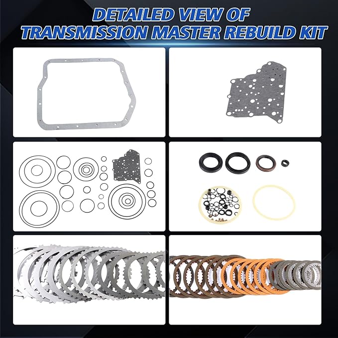 U240E U241E Transmission Master Rebuild Kit Clutch Discs Gasket T13600B Fits for Camry RAV4 Highlander Matrix Solara Transmission Gasket Replace Kit