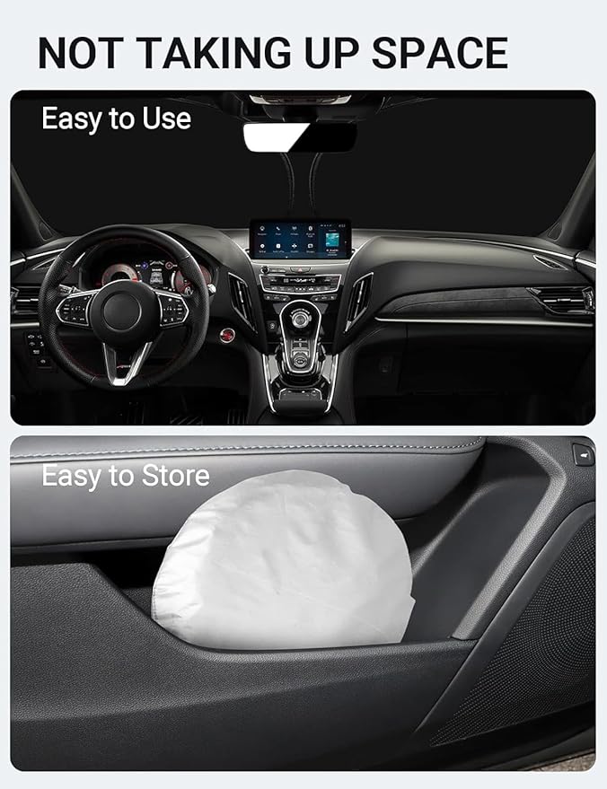 Proadsy 2025 Upgrade Windshield Sun Shade Custom Fit Acura RDX 2019-2024 2025 4-Layer Foldable Front Sunshade Protector Sun Visor Blocks UV Rays Keep Car Cooler