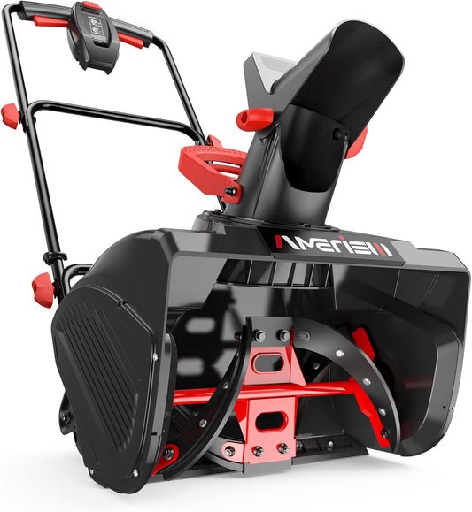 18-Inch Electric Snow Blower, 30 FT Throw Distance, 15-Amp Corded Snow Thrower, 2200 RPM Motor, Lightweight Snow Removal Machine for Driveway, Sidewalk, Patio & Small Yard