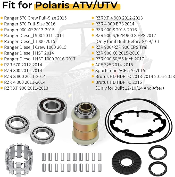 M MATI Front Differential Sprague Carrier Rebuild kit w/Output Hub Assembly for Polaris RZR 570 800 900 ACE 325 570 Ranger 570 900 1000 3235263 3234407 3235174 3235171 3234393 3235169