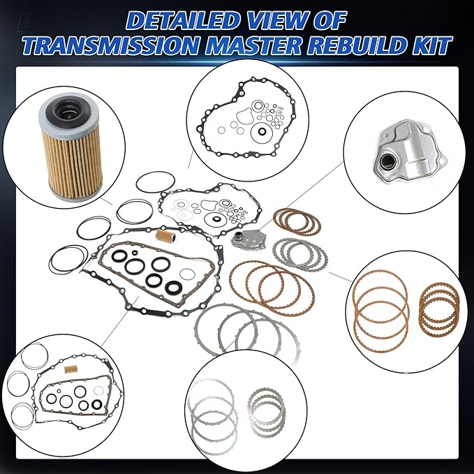 RE0F10A JF011E CVT Transmission Master Rebuild Kit 31728-1XF02 Fits for Mitsubishi Outlander Galant, Altima Rogue, Compass Engine Rebuilding Gasket Aftermarket Parts