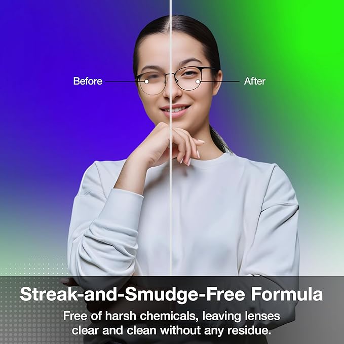 Purity Fog Stopper and Lens Cleaner Spray - Anti Fog Spray for Glasses & Non-AR Coated Lenses - Fog Blocker and Anti-Static Lens Cleaning Spray for Glasses, Eyewear, Goggles and Masks - 2oz