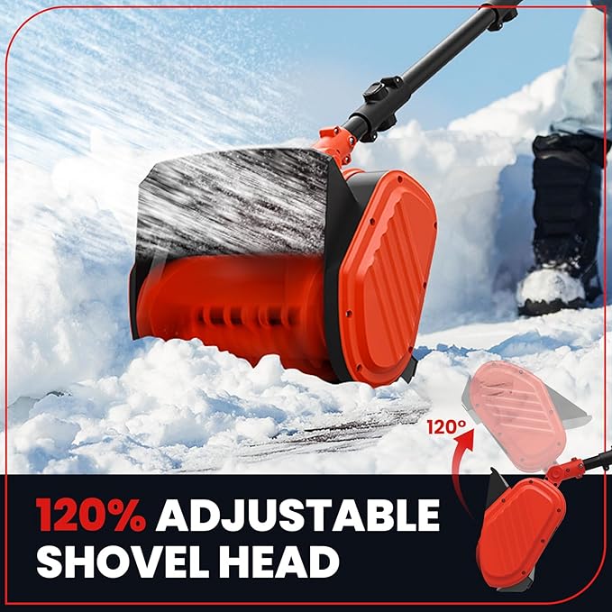 Electric Snow Shovel for Milwaukee M18 18V Battery, 11" Brushless Snow Blower with Adjustable Handle, Max 26 FT Snow Thrower, Cordless Snow Shovel M18 for Driveway, Sidewalk, Patio, Deck (No Battery)