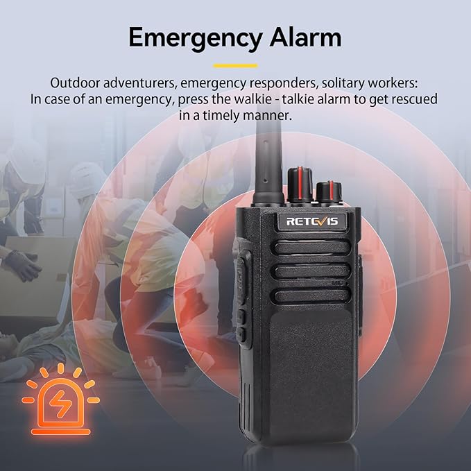 Retevis RT29 Long Range 2 Way Radio with Mic, 15in Antenna,Heavy Duty Professional Walkie Talkies,IP67 Waterproof Two Way Radio,700,000 sq. ft/50 Floor Range,3200mAh,for Construction Logistics(4Pack)