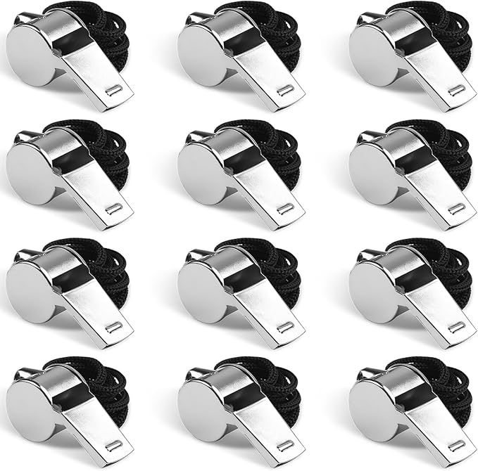 Fya Sports Whistle with Lanyard, Very Loud Stainless Steel Whistle, Ideal for Coaches, Referees, Personal Defense, and Recreation