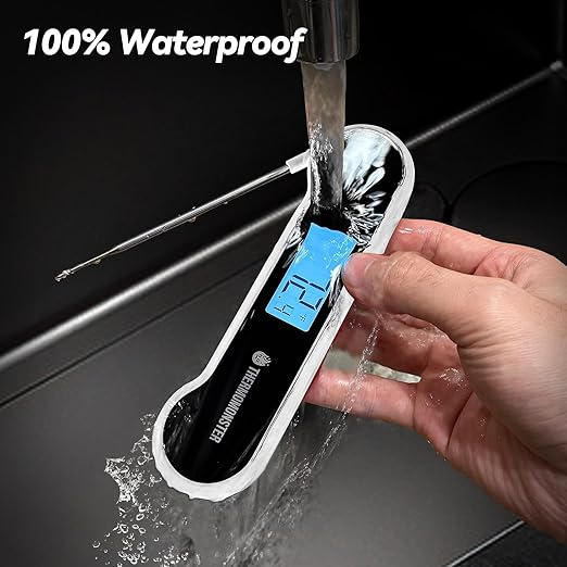 0.5 Sec Instant Read Meat Thermometer Digital with ±0.5℉ Precision, Food Thermometer for Cooking Kitchen Gadgets, Oven Grill Candy BBQ Essentials Accessories, Gifts for Him Dad Men Birthday, White