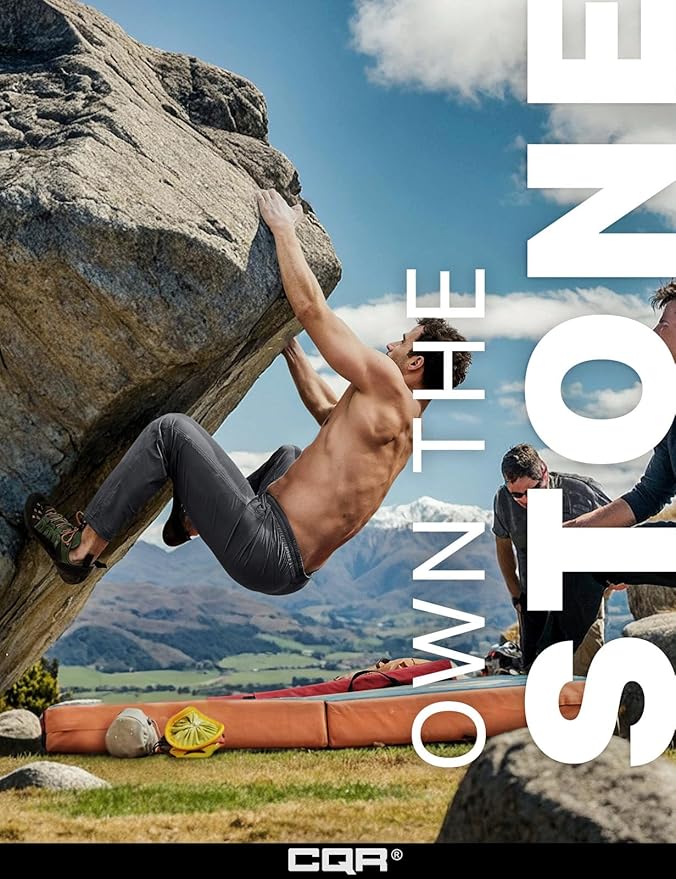 CQR Men's Lightweight Vent Hiking Pants, Water-Resistant & Breathable Sports Outdoor Athletic Pants with Elastic Waist