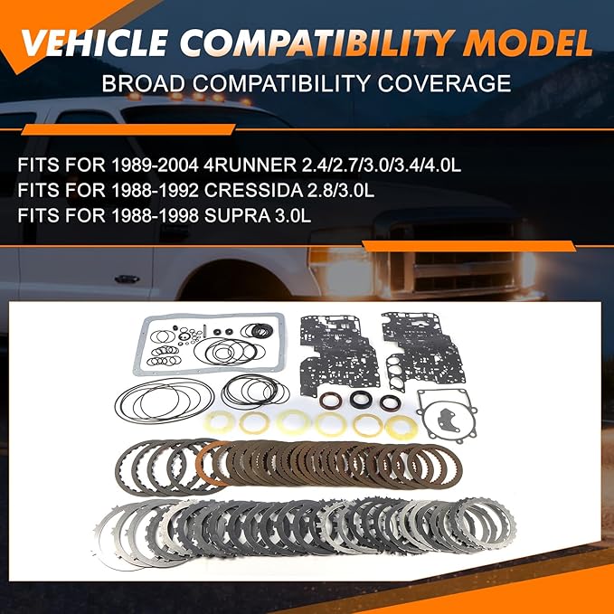 A340E A340F Transmission Master Rebuild Overhaul Kit for 4 Runner 1989-2004 Cressida 1988-1992 Supra 1988-1998 Crown 3.0L 3.4L 4.0L Replacement Parts A340E A340F
