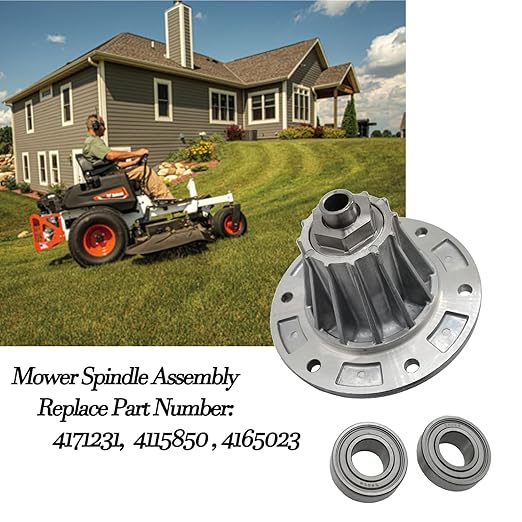 Lawn Mower Spindle Assembly with Bearings 4171231 Compatible with Bobcat ZT3000 ZT3500 Mower Spindle Assembly Replaces 4115850, 4165023