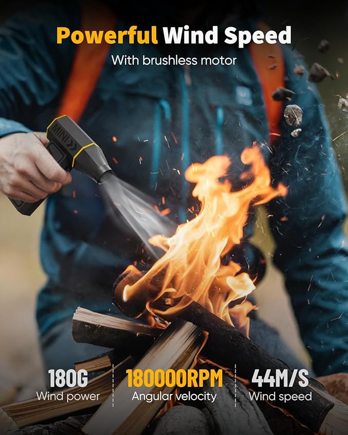 NEVERLAND Rechargeable Compressed Air Duster - 4 Gear Electric Air Duster, 180000RPM Cordless Air Duster Blower, Replace Canned Air Cans Jet Fan for Car Keyboard PC Computer Cleaning