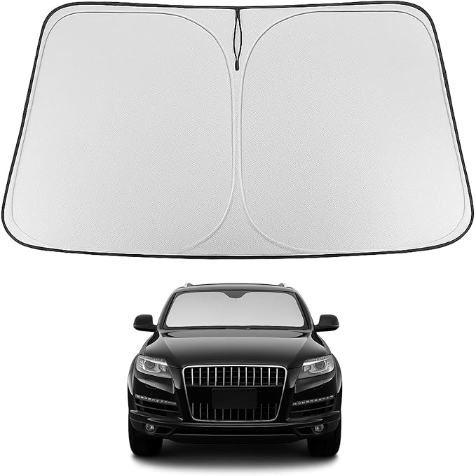 Proadsy Windshield Sun Shade for Audi Q7 2007-2015 Foldable Front Sunshade Protector Sun Visor Blocks UV Rays Keep Car Cooler