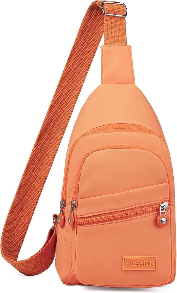 Crossbody Bags for Women, Small Cross Body Bag Sling Backpack - Orange