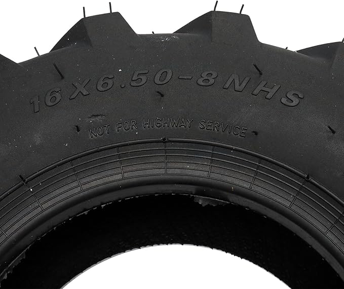 TUFFIOM Set of 2 Lawn Mower Tires 16x6.50-8 4PR Turf Tire for Garden Tractor Riding Lawnmower, Tubeless