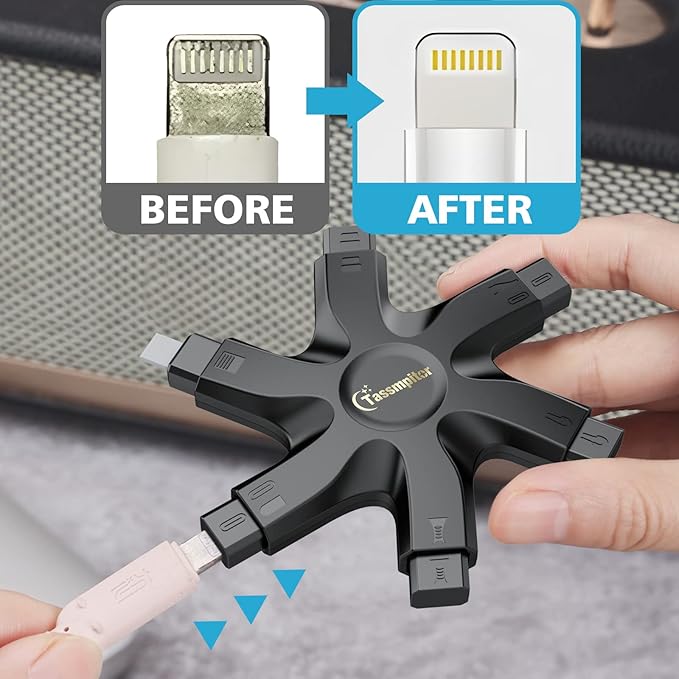for iPhone Cleaning Kit Port Cleaner, Repair & Restore Tool for iPhone Pro Max Airpod iPad Cell Phone Charging Port, Phone Cleaner Putty for Lightning Charger Connector Cable Speaker