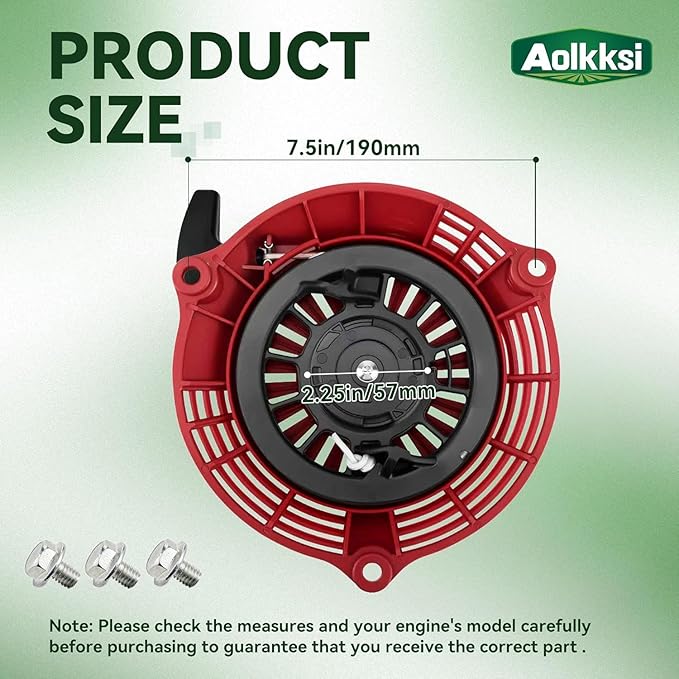 GCV160 Pull Start Recoil Starter Compatible with Honda GCV135 GCV160 EN2000 HRU19 GC135 GC160 Engine Lawn Mower Pressure Washer Parts - Replace 28400-ZL8-023ZA 28400-ZL8-013ZA