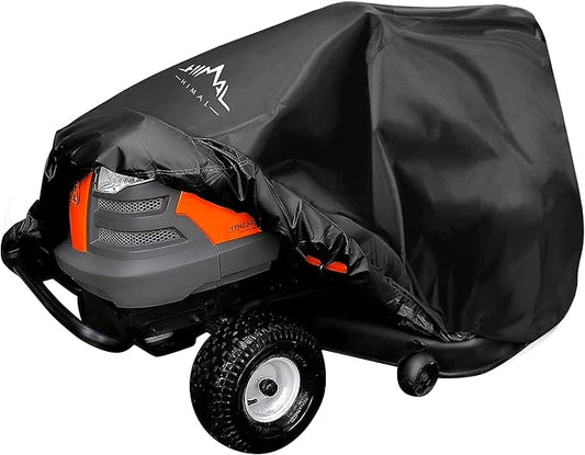 Himal Outdoors Pro Riding Lawn Mower Cover - Heavy Duty 600D Polyester Oxford, Waterproof, UV Resistant, Universal Size Tractor Cover Fits Decks up to 54’’ with Storage Bag, Black