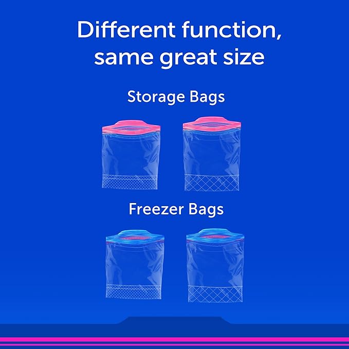 Ziploc Gallon Food Storage Freezer Bags, New Stay Open Design with Stand-Up Bottom, Easy to Fill, 28 Count