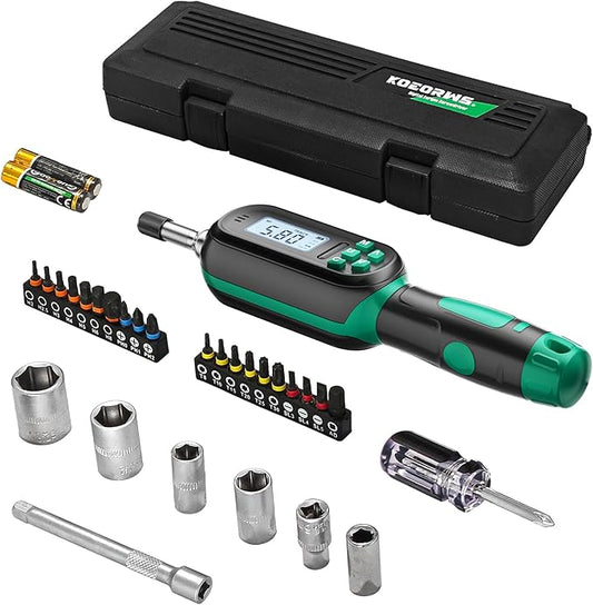 Torque Screwdriver – Digital Torque Wrench Set with 3.54-70.81 in.lb/0.4-8N.m Precision for Power Screwdrivers