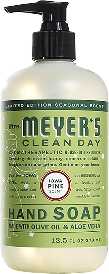 Mrs. MEYER'S Kitchen Set, Dish Soap, Hand Soap, and Multi-Surface Cleaner, 3 CT (Iowa Pine)