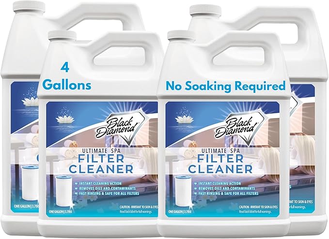 Ultimate Spa Filter Cleaner Fast-Acting Spray. Instant clean for Hot Tub & Pool Filters leaving behind no sticky residue. Prolongs filter life and pool equipment. No soaking