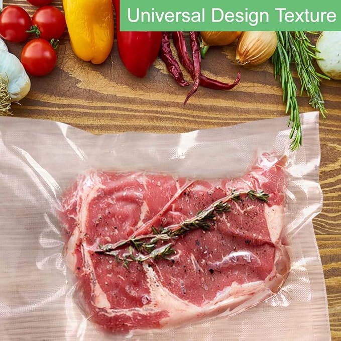 O2frepak 100 Count Vacuum Sealer Bags 50 of Each Size 50 Quart 8"X12"and 50 Gallon11"X16", BPA Free Sous Vide Seal a Meal Commercial Grade Vacuum Seal PreCut Combo Pack Bag