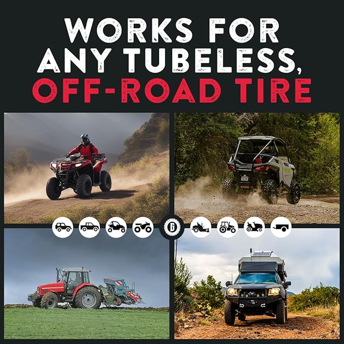 GlueTread External Patch Kit - for Tubeless Tires - No Need to Remove Tire - Kit Includes Enough Material to Patch 4 Tires - ATV Sidewall Repair Kit