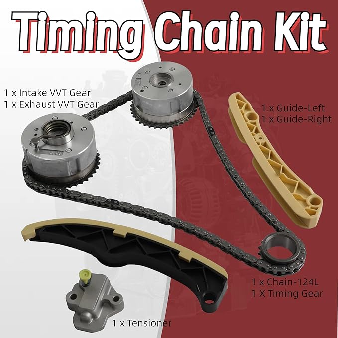 G4FJ 1.6L Engine Overhaul Rebuild Kit w/Crankshaft Con Rods Timing Chain Kit ＆Head Gasket Seal Kit Fit For Hyundai Sonata Tucson Veloster Kia Soul 1.6L 2009-2021 20910-2BU06,21020-2B000