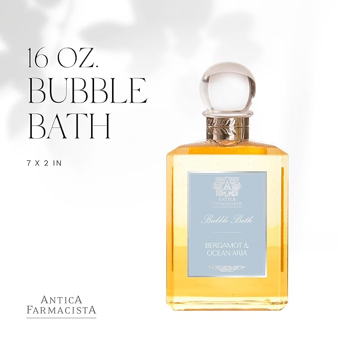 Antica Farmacista Bubble Bath - Relaxing Foam Bath with Honey, Jojoba Oil & Aloe Vera - Luxury Gift for Any Occasion - Bergamot & Ocean Aria, 16 fl oz