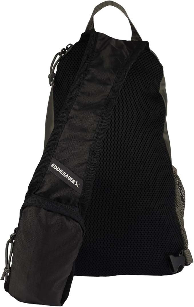 Eddie Bauer Stowaway Packable Sling Bag | Foldable | Travel | Outdoor | Lightweight | Compact | Everyday Carry | Ripstop Nylon | 10L - Spruce Green
