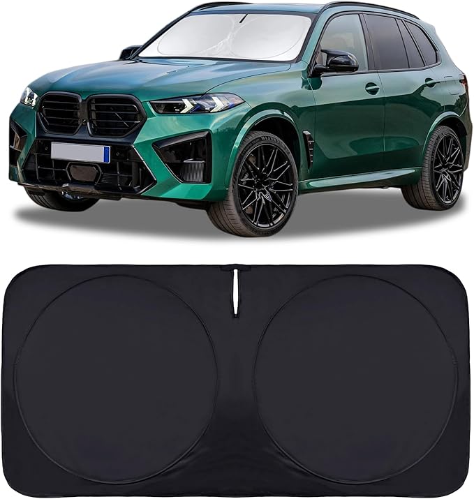 for X5 2026 Foldable Sunshade Windshield Sun Shade Custom Fit 2019-2025 BMW X5 SUV Accessories Windshield Cover Front Window Sun Visor UV Relfective Protector
